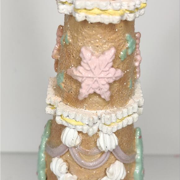 Pastel Pink Sugar Coated Christmas Candyland Sweet Treats Gingerbread Tree - Picture 6 of 12